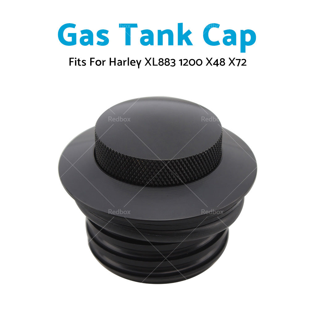 Black Flush Gas Tank Cap Fuel Cover Fit For Harley Touring Sportster XL883 1200-3