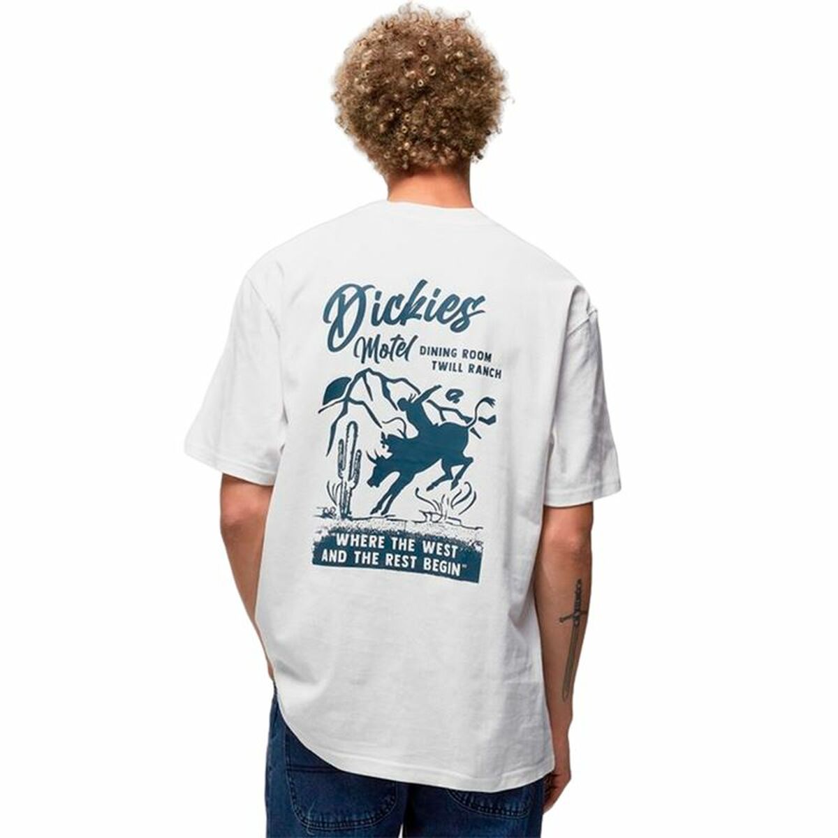 Men’s Short Sleeve T-Shirt Dickies Dighton White-3