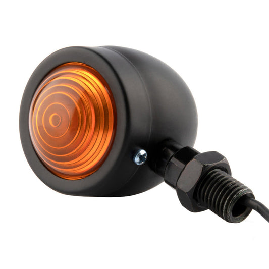 4x Chrome Motorcycle Amber Bullet Turn Signal Indicators Blinkers Universal Lamp-0