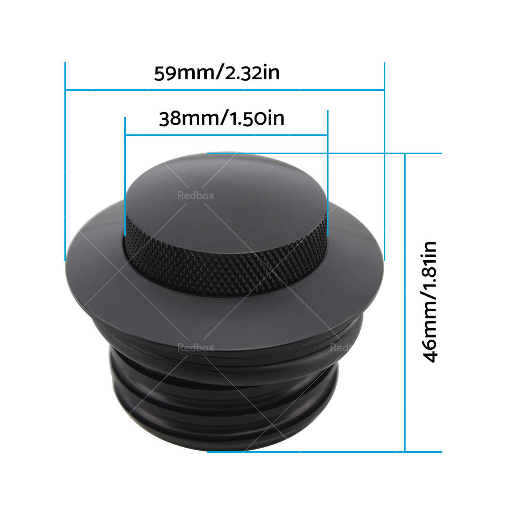 Black Flush Gas Tank Cap Fuel Cover Fit For Harley Touring Sportster XL883 1200-4