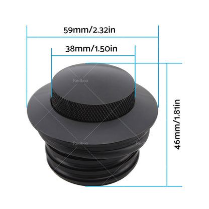 Black Flush Gas Tank Cap Fuel Cover Fit For Harley Touring Sportster XL883 1200-4
