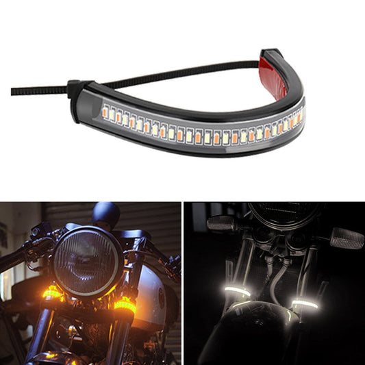 2x LED Universal Motorcycle Fork Turn Signal Indicator Blinker Amber Light Strip Suitable For Motorcycle-0