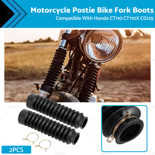 2PCS Postie Bike Fork Boots Boot Gaiter Suitable For Honda CT110 CT110X CG125-0