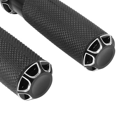 1inch Pair Black Hand Grip Handle Bar Suitable for Harley Touring Dyna Sportster-3