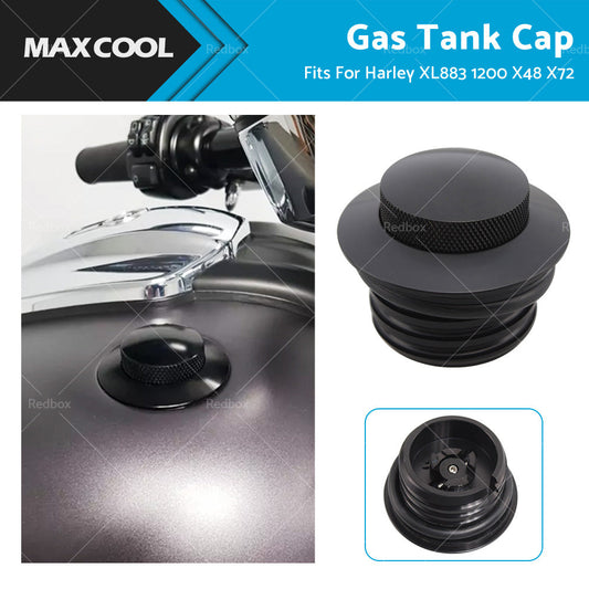 Black Flush Gas Tank Cap Fuel Cover Fit For Harley Touring Sportster XL883 1200-0