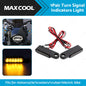 2X Black Motorcycle LED Mini Turn Signal Blinker Light Amber For Harley Davidson-0