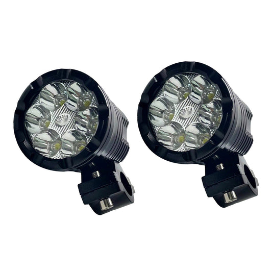 2x LED Headlight Lights Motorcycle Waterproof Driving Fog Spotlight Lamp-0
