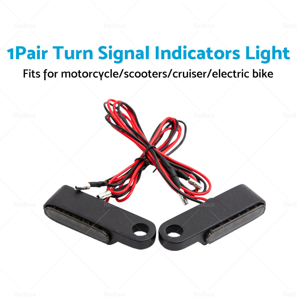 2X Black Motorcycle LED Mini Turn Signal Blinker Light Amber For Harley Davidson-3