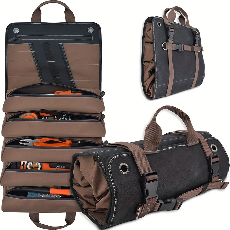 Mechanic's Roll Tool Bag Organizer-0