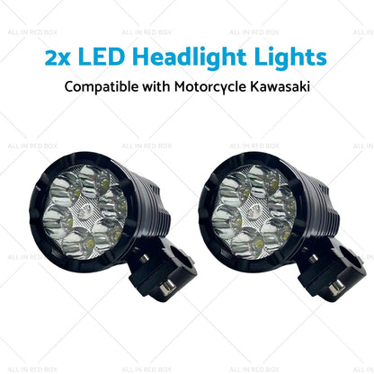 2x LED Headlight Lights Motorcycle Waterproof Driving Fog Spotlight Lamp-3