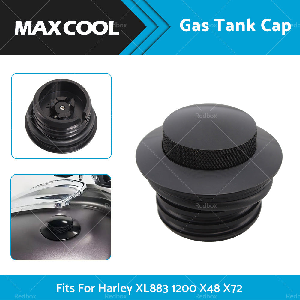 Black Flush Gas Tank Cap Fuel Cover Fit For Harley Touring Sportster XL883 1200-1