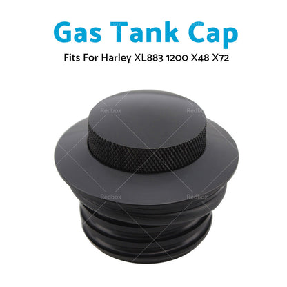 Black Flush Gas Tank Cap Fuel Cover Fit For Harley Touring Sportster XL883 1200-3