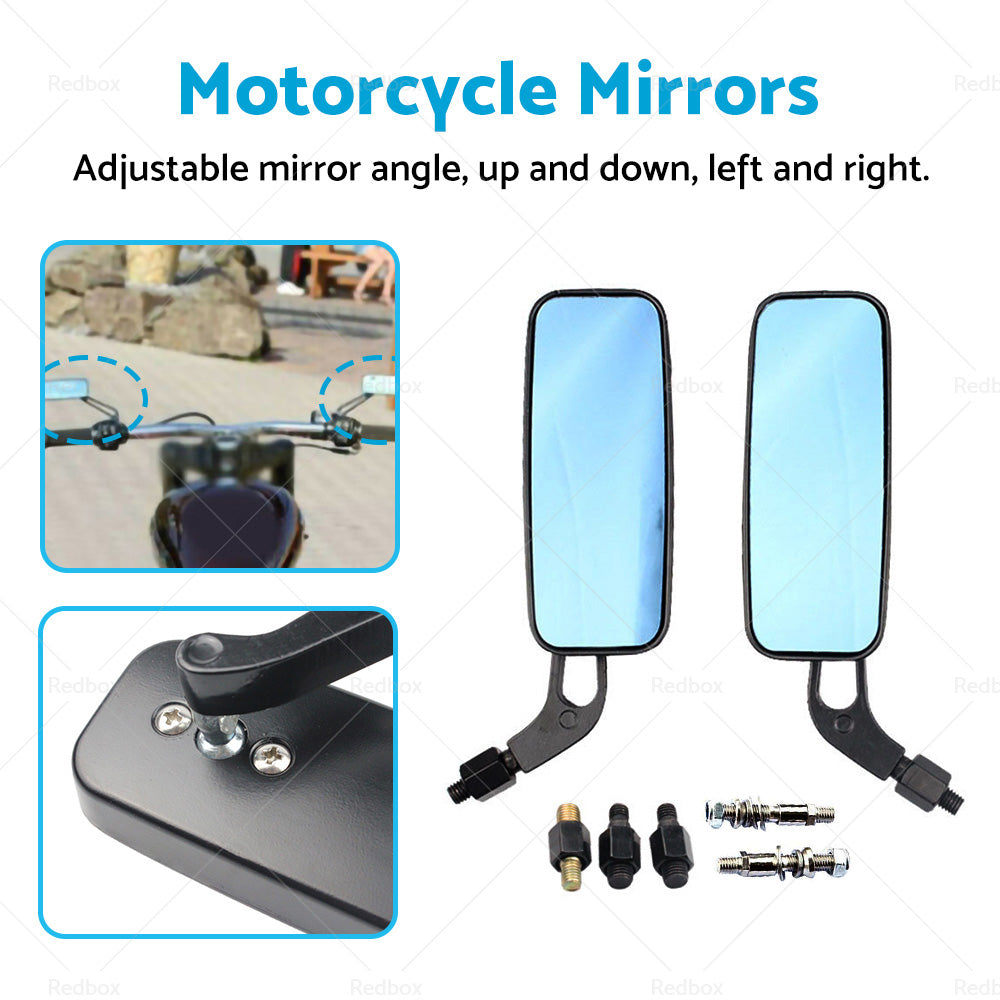 8 10mm Motorcycle Mirror Suitable For Chopper Cruiser Bobber Racer Cafe Scootor-1