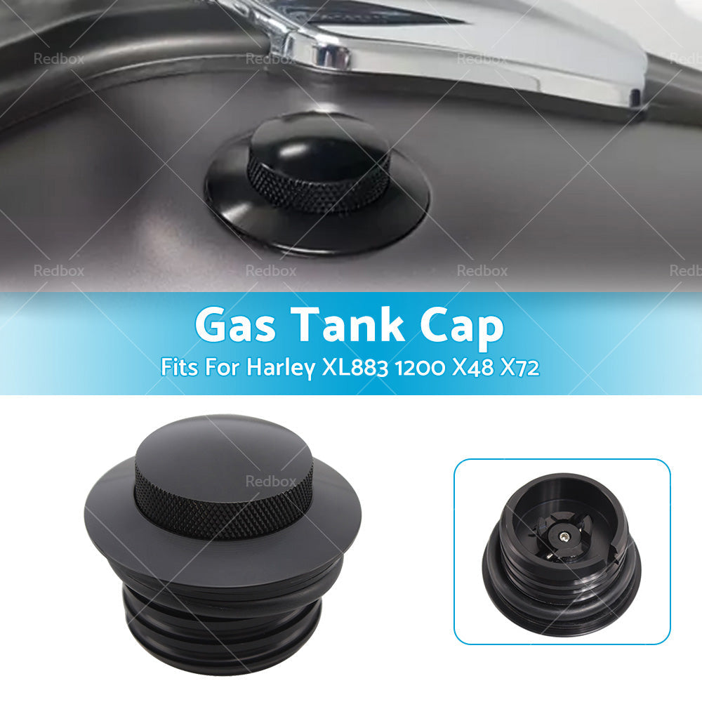 Black Flush Gas Tank Cap Fuel Cover Fit For Harley Touring Sportster XL883 1200-2