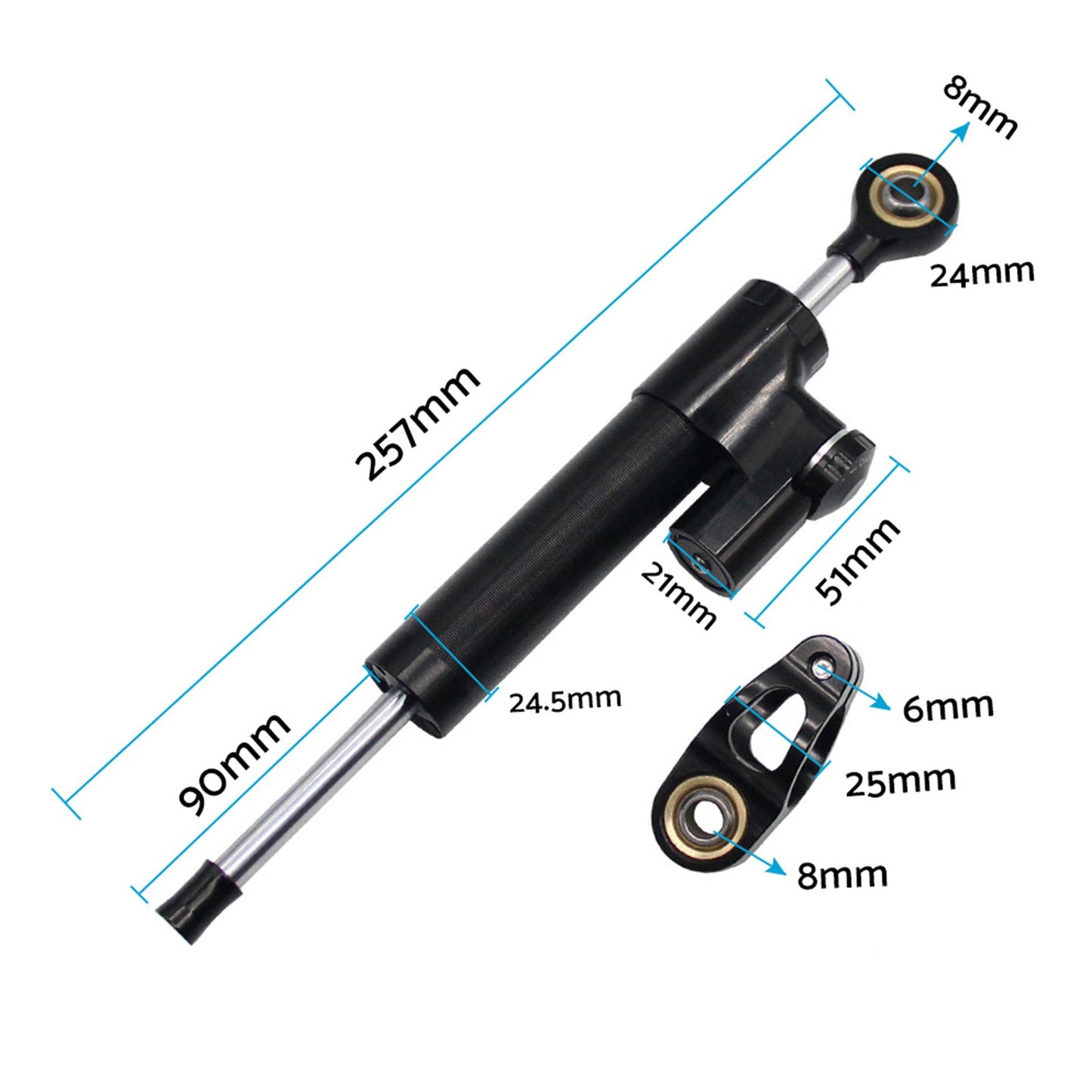 Suitable for Honda Yamaha Kawasaki Motorcycle CNC Steering Damper Stabilizer-0