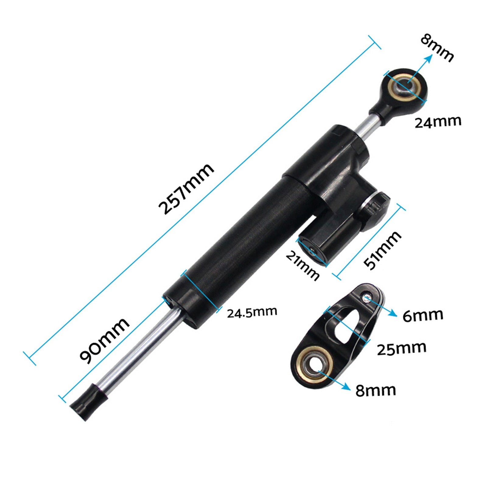 Suitable for Honda Yamaha Kawasaki Motorcycle CNC Steering Damper Stabilizer-0