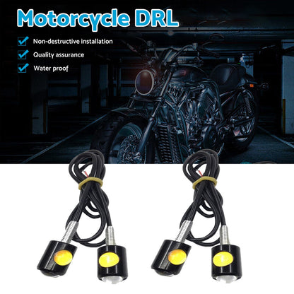 4x Universal 12V Mini Amber Motorcycle LED Indicator Turn Signal Lights-1