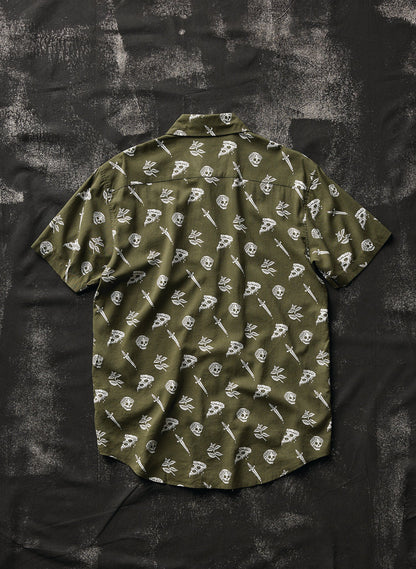 Pizza Slayer Button-Up