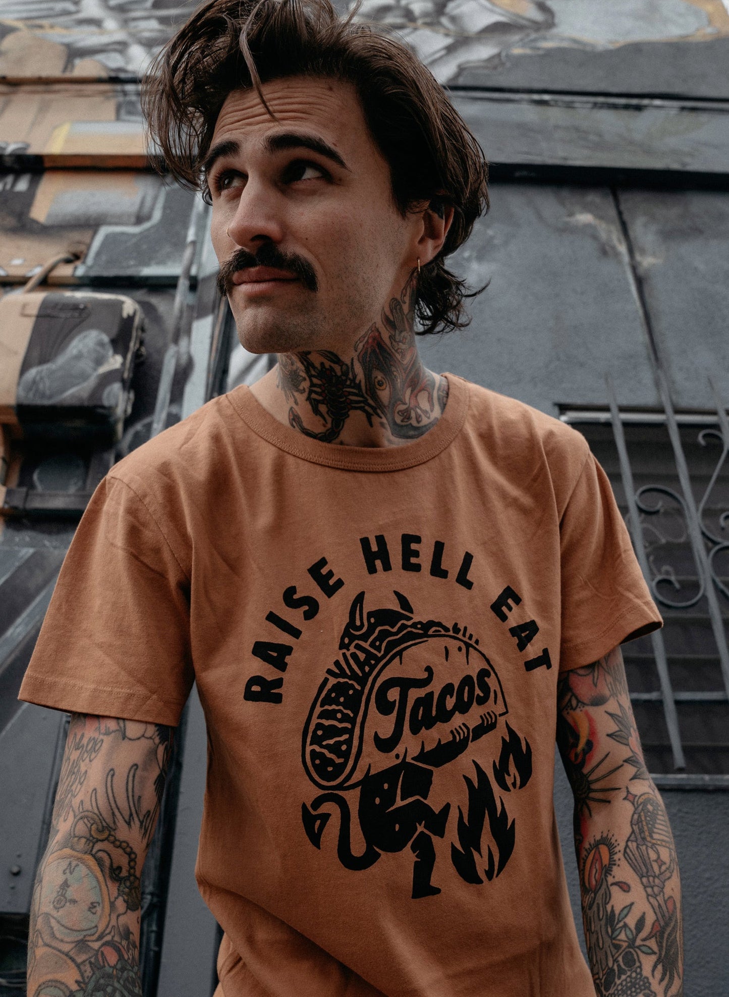 Raise Hell Eat Tacos Tee