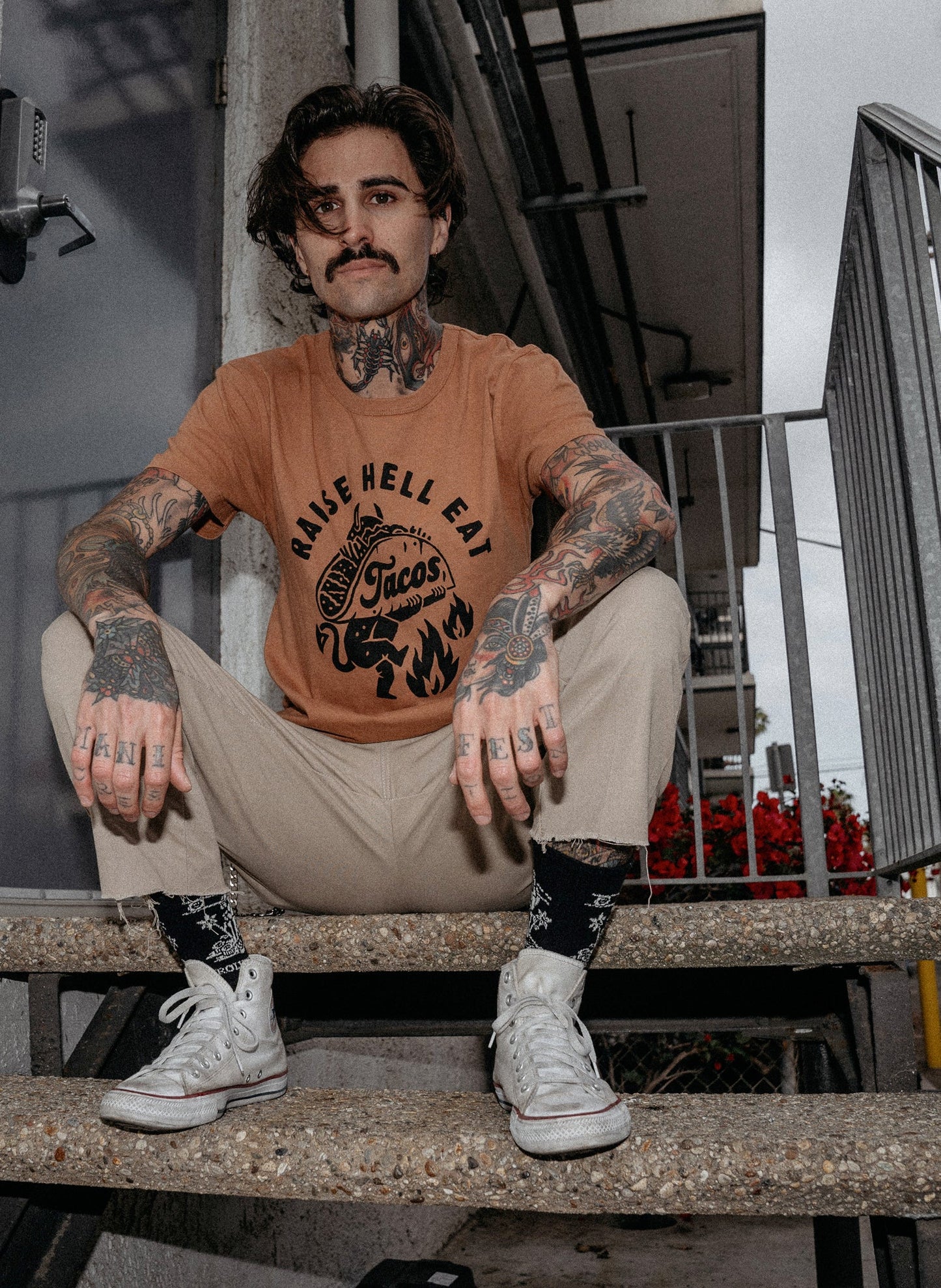 Raise Hell Eat Tacos Tee